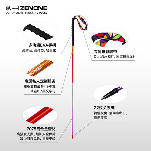 【ZENONE/Z1901】杖一铝合金轻量化越野杖·国民1代 商品图5
