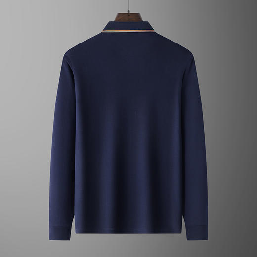 【加绒】【新款DG】大依优型大码加绒长袖Polo衫翻领男装加肥加大体恤大号上衣胖子 商品图2