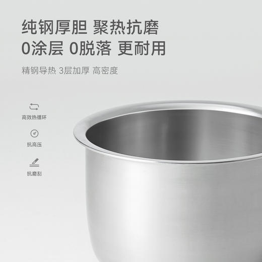 olayks立时 电压力锅小型2L电高压锅1-3人多功能菜单智能调压高压焖煮开盖收汁不粘内胆迷你压力电饭锅 【钢胆】2L/3L 商品图4