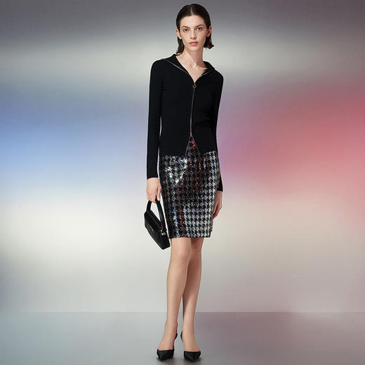 EITIE爱特爱春季新款时尚气质显瘦百搭包臀半身裙7706412 商品图1