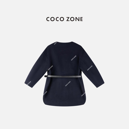 COCO ZONE 秋冬圆领气质单排扣长袖毛呢外套CC2C2254 商品图1