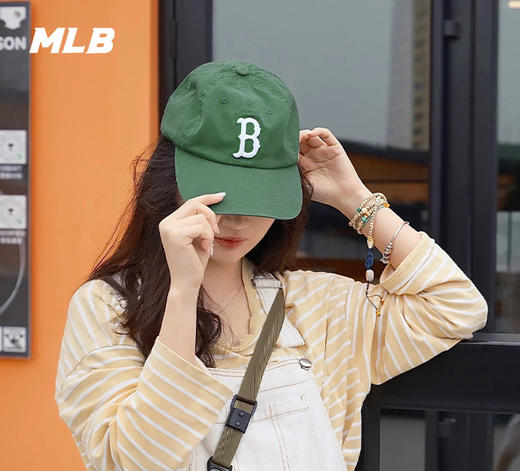 MLB帽子新款刺绣B标棒球帽男女情侣款遮阳鸭舌帽3ACP0502N 商品图0