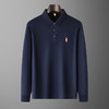 【加绒】【新款DG】大依优型大码加绒长袖Polo衫翻领男装加肥加大体恤大号上衣胖子 商品缩略图1