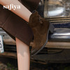预售5天发|Safiya/索菲娅2024秋冬真皮侧拉链气质尖头粗跟英伦及踝短筒时装靴 SF44116128 商品缩略图1
