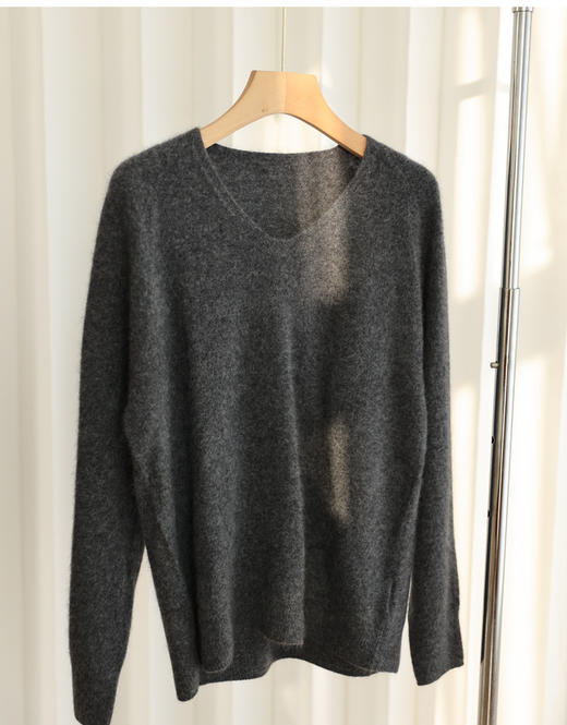 绵云绒雪 堪比羊绒！100羊毛拉绒无缝一体毛衣女简约针织！ 商品图6