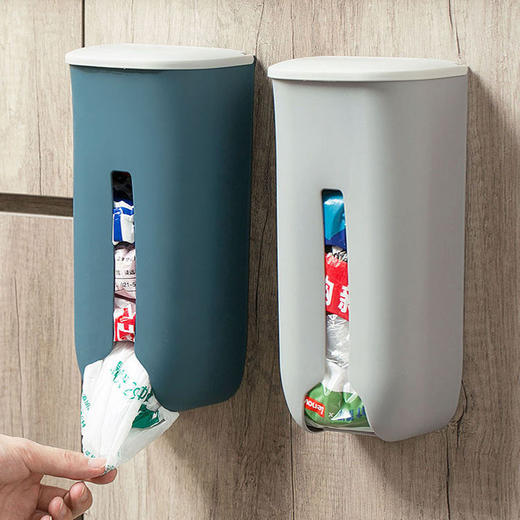 【简约百搭，自然融入各种家居风格】垃圾袋收纳架 壁挂厨房卫生间塑料袋收纳盒 北欧风鞋套收纳盒-QQ 商品图3