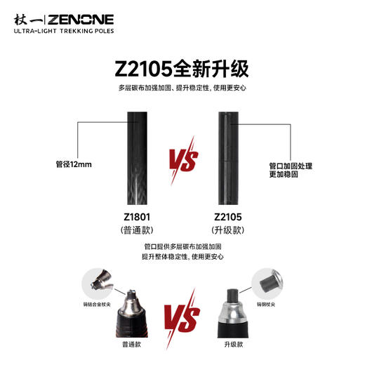 【ZENONE/Z2105】杖一碳素轻量化越野杖·碳素2.0 商品图4