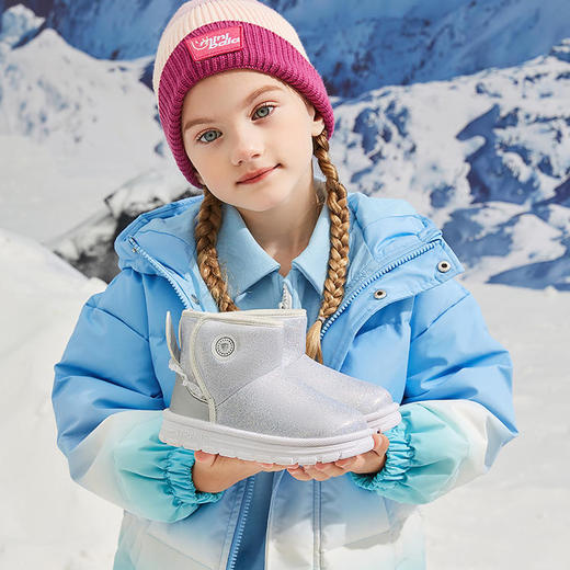 【泰兰尼斯】小童段女童可爱兔耳防冻保暖雪地靴T08X3D2814 商品图3