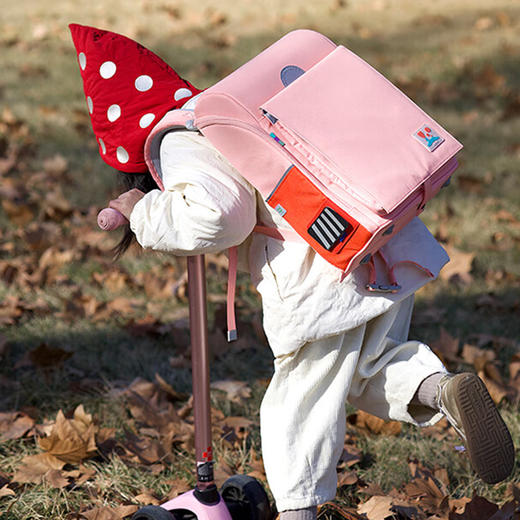 mideerMD63813D环腰背负功能书包-樱花粉 商品图5