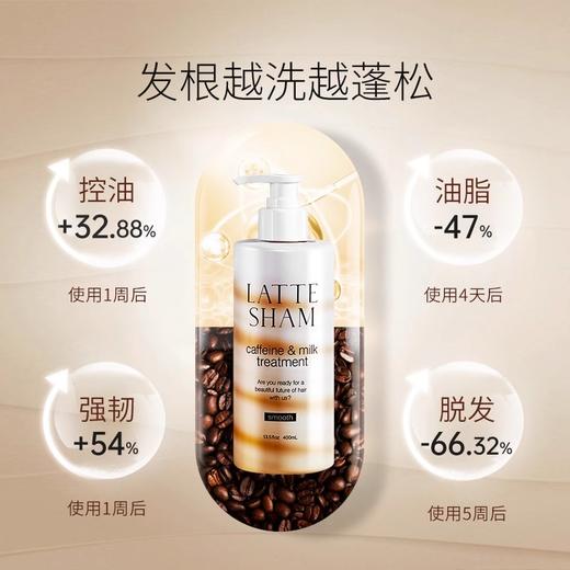 沙龙级 LATTE SHAM咖香研咖啡因焕活养护护发素400ml 到25年9月 商品图2