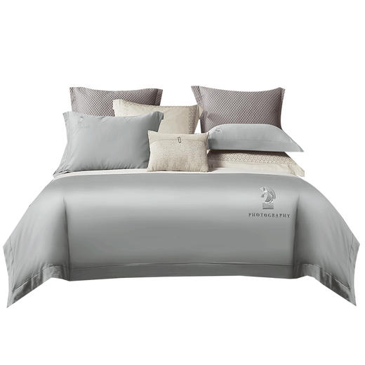 恒源祥Fazeya彩羊60支长绒棉四件套-臻享人生（星空灰）（被套：200*230cm、床单：245*250cm、枕套：48*74cm*2）【分仓直发，72小时发货，周末节假日不发货】 商品图3