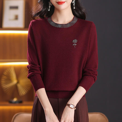 CC-NN-2919女士针织打底衫秋冬2024新款冬季内搭可外穿气质上衣洋气毛衣 商品图0