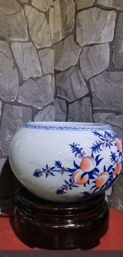 釉中彩延年益寿聚宝缸 商品图0