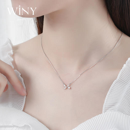 Winy925纯银小蝴蝶王后项链女款蝴蝶吊坠甜美百搭精致感锁骨链送女友生日礼物 商品图6