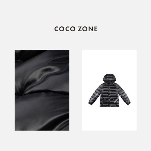 COCO ZONE 90鹅绒高级感连帽保暖气质羽绒服CC2C2131 商品图2