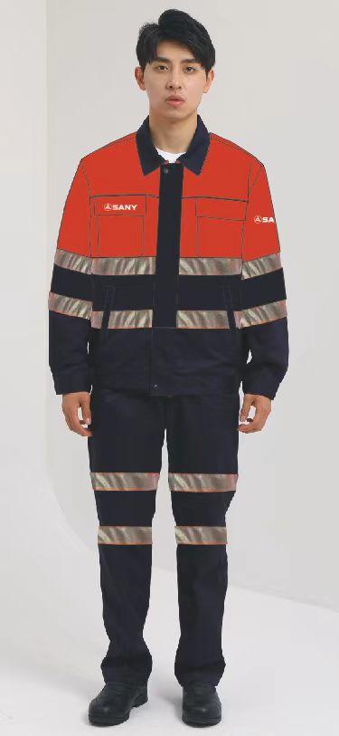 新版国际版反光条夏款工作服 商品图0