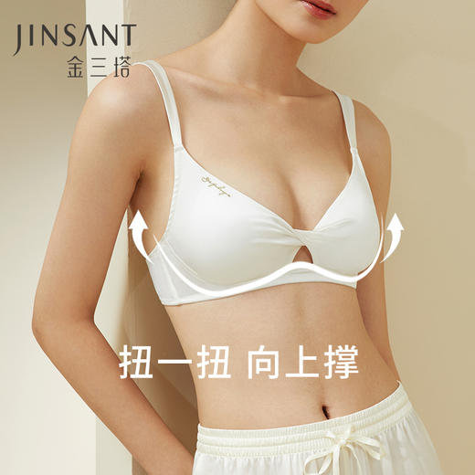 金三塔20姆米重磅桑蚕丝无钢圈文胸/文胸内裤套 （限价款）  NZFDA306 商品图2