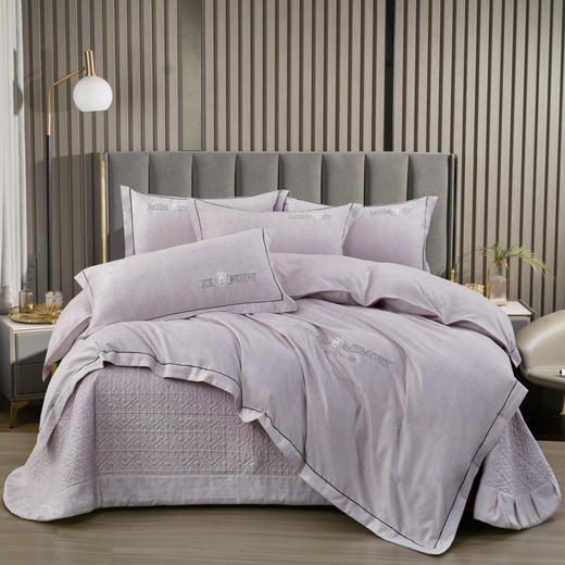 【三层加厚夹棉床盖设计】亲肤磨毛暖绒床盖款夹棉四件套 超柔加厚保暖套件 商品图0