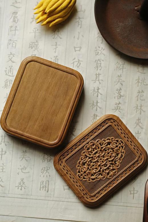吉祥如意°金丝楠文盒 商品图6