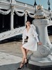 MaisonQiXin CC190215 压褶收腰伞摆V领衬衫裙 商品缩略图3