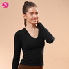 一梵新款超薄高弹轻盈U领魔力时尚百搭空感显瘦长袖上衣 两色 商品缩略图4