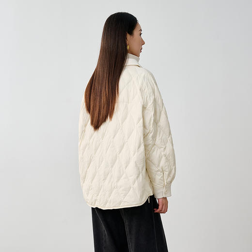 NEELLY纳俪商场同款冬季新款设计感单排扣轻薄款保暖羽绒服外套女N23104L03312 商品图1