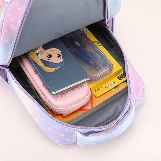 【赠送笔袋！轻松背负，快乐成长】小小学霸 快乐学习 小学生书包女孩 一二三到六年级 动漫卡通 女童减负护脊 儿童双肩背包-QQ 商品图3