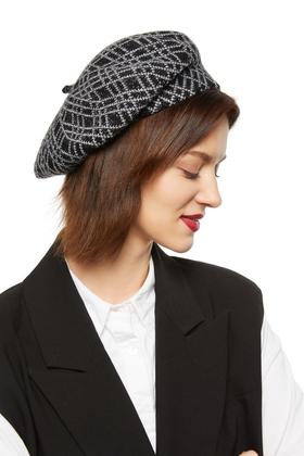 SUMMER & SAGE 几何设计黑白贝雷帽 8255