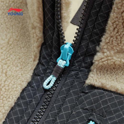 李宁男大童户外系列保暖宽松拼接休闲外套YFDU149 商品图5