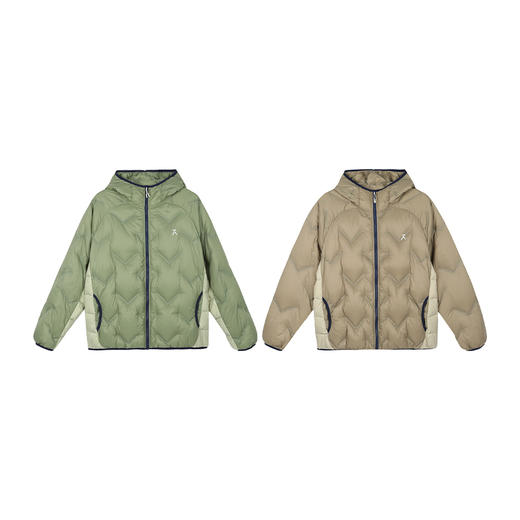 【品牌直发】ACMEITEM爱棵米 户外亲子轻量压胶羽绒服防泼水连帽拼接外套男女GAF3110337G 商品图4