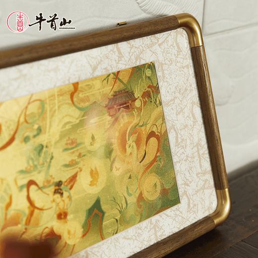牛首山本心清静金箔画中式客厅异形玄关摆台装饰画景区纪念送朋友 商品图3