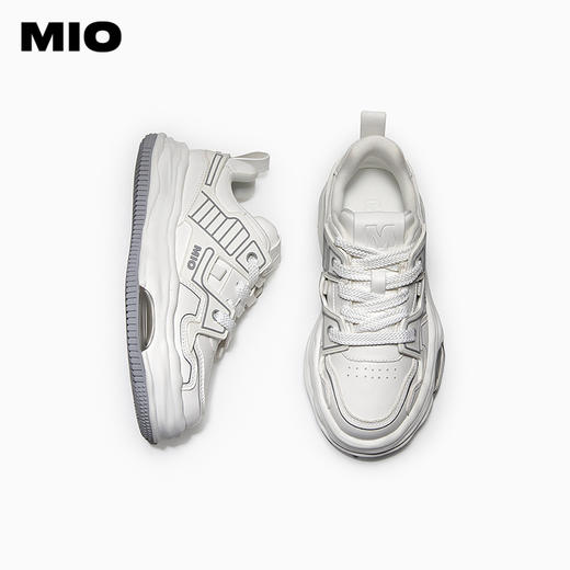 MIO米奥溶解底潮流板鞋时尚休闲鞋厚底舒适运动鞋女M251529357 商品图3