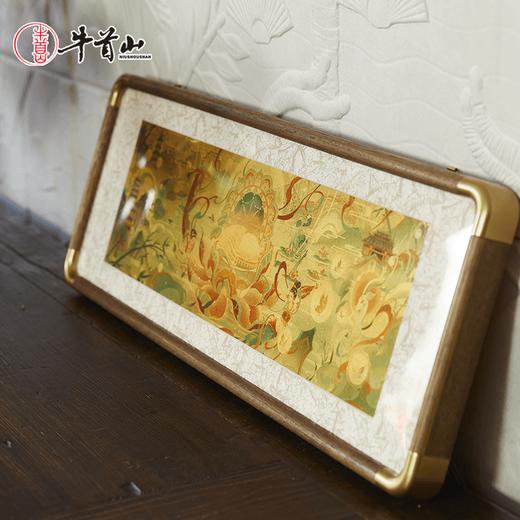 牛首山本心清静金箔画中式客厅异形玄关摆台装饰画景区纪念送朋友 商品图2