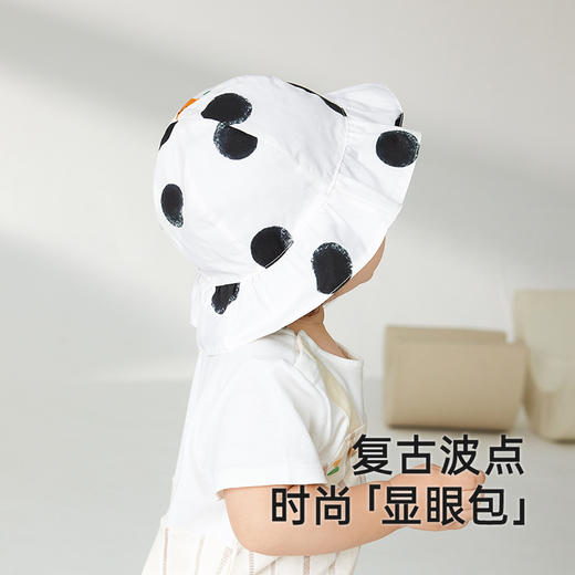 英氏女童渔夫帽宝宝帽子夏季儿童户外防晒透气纯棉新款遮阳帽 商品图3