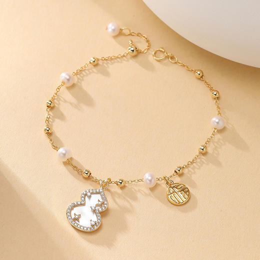 玛芮雅Manreya“玲珑福星”法式珍珠贝母手链 商品图1