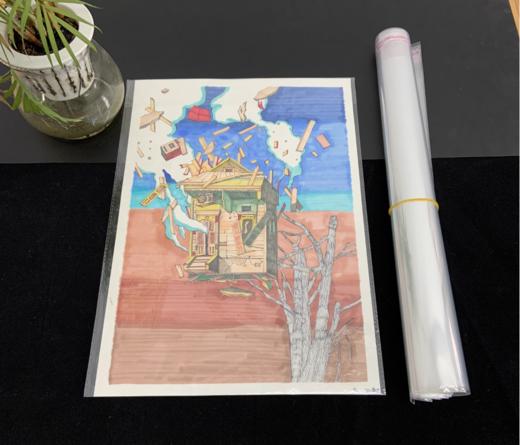 童画4开透明作品袋（包邮） 商品图0