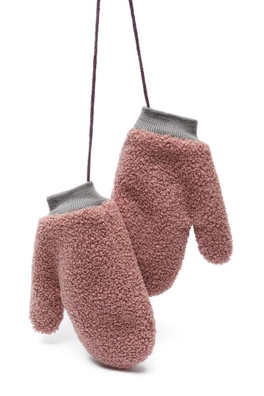 AVA 烟粉色挂脖连指手套 8563 商品图2