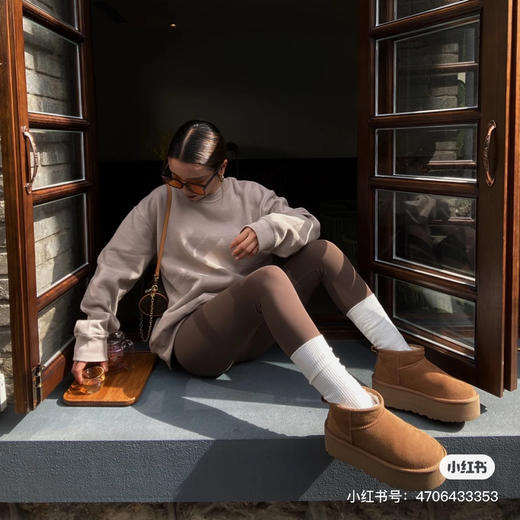 厚底𝐮𝐠𝐠周冬雨雪地靴𝟓𝐜𝐦𝟑𝐜𝐦两个厚度111202 商品图6