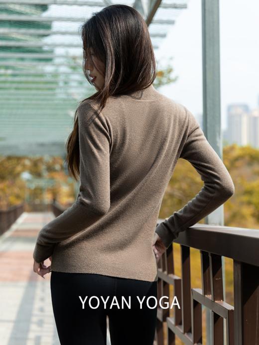 悠妍加厚半高领长袖针织毛衣打底衫CX24534 含绵羊毛瑜伽服上衣 商品图6