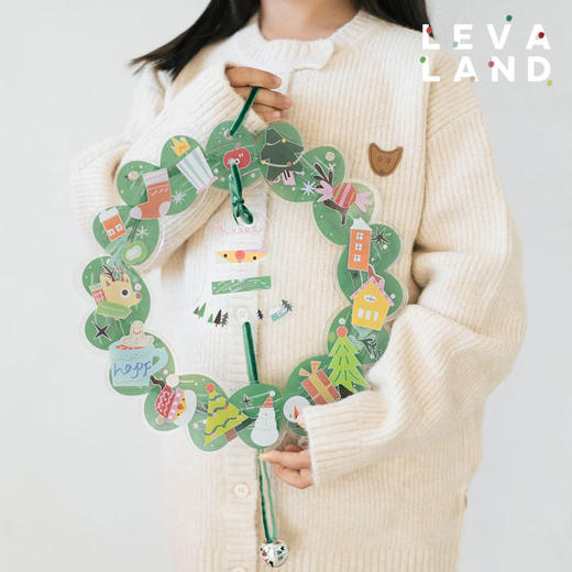 【云优选】Levaland原创设计24新品diy圣诞咕卡花环圣诞树 商品图7