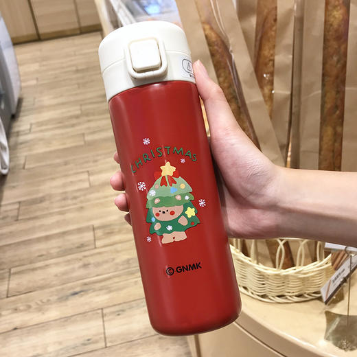 圣诞【可爱弹跳盖不锈钢保温杯】学生情侣便携随手杯 礼物礼品杯水杯 商品图8