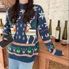 【圣诞节衣服】麋鹿红色毛衣女 加厚冬季新款 宽松外穿套头针织衫 商品缩略图1