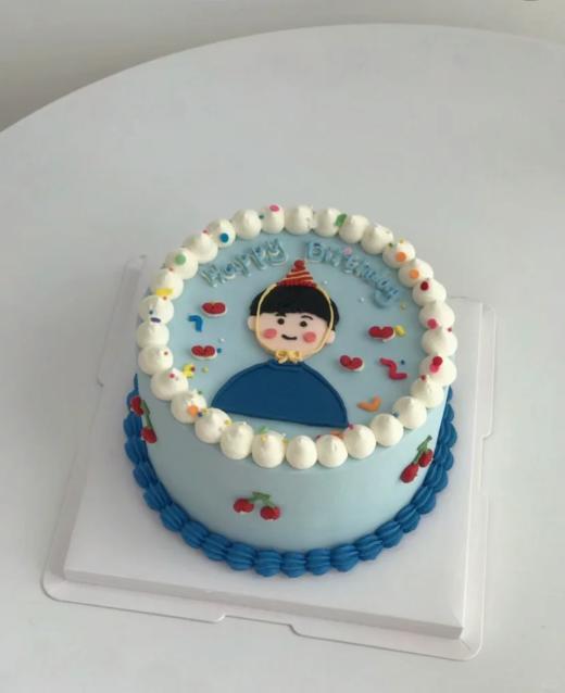 简笔男孩复古手绘蛋糕 商品图0