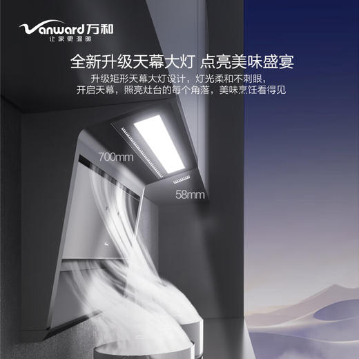 万和 顶侧双吸油烟机 飓风吸 22立方大吸力 挥手感应 智旋自洗 CXW-290-L12QC3 商品图1