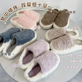 软软糯叽叽！sinmire防滑厚底毛毛拖 软底居羊绒云朵拖鞋秋冬男女