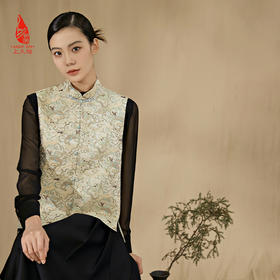 SAINTJOY/上久楷新中式马甲  牛首龙纹 复古 中国风 DWS23058