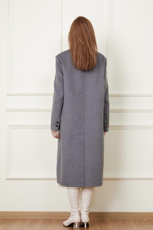 LNNNS 灰色高级质感羊毛长大衣外套 18690 商品图3
