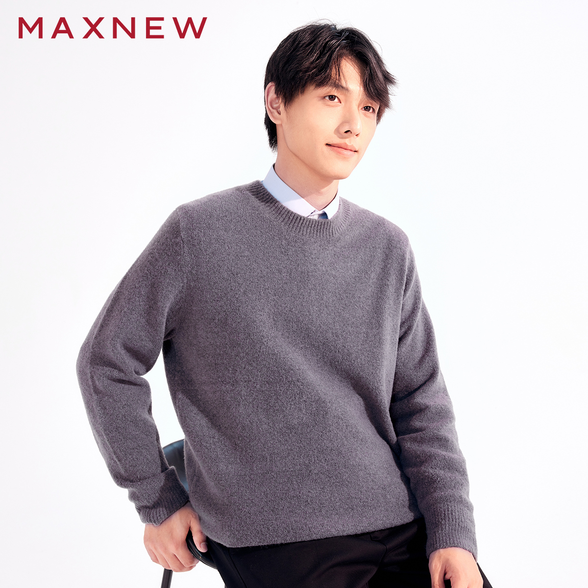 【毛衫】时尚廓形圆领毛衫1N4112505