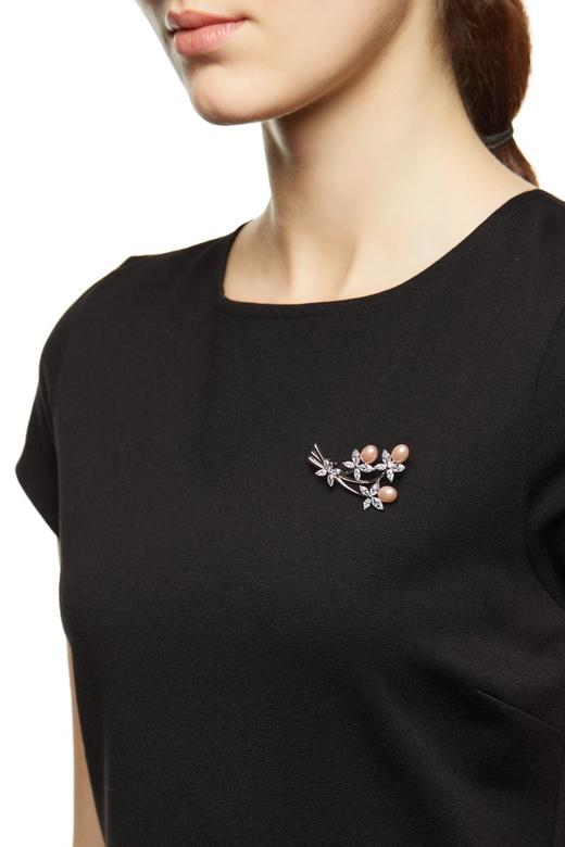 Time Made 花朵锆石珍珠胸针 8664 商品图0