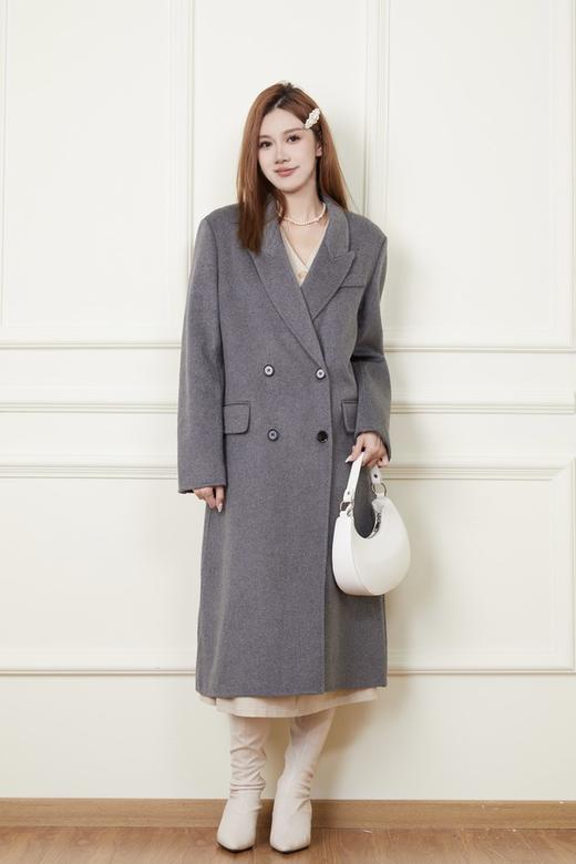 LNNNS 灰色高级质感羊毛长大衣外套 18690 商品图0